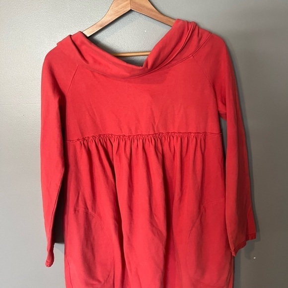 NWT Anthropologie Saturday Sunday Coral Off Shoulder Mini Dress - Picture 4 of 11